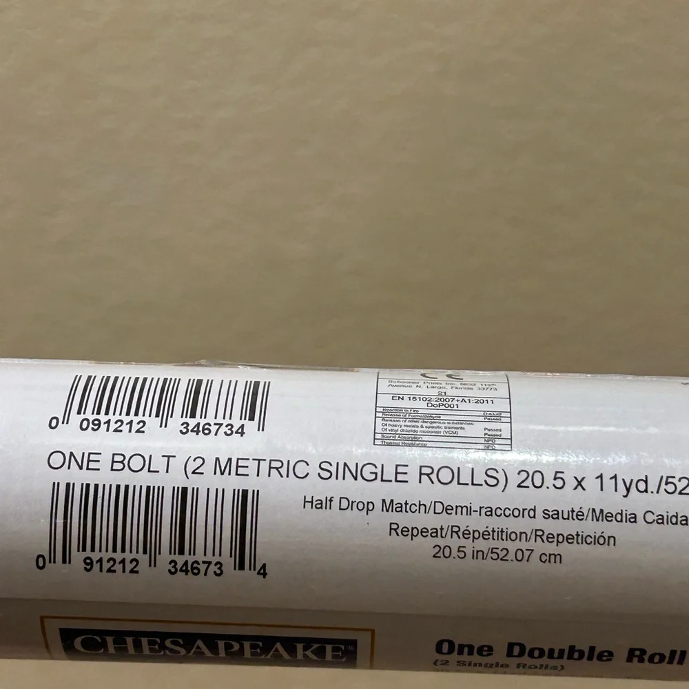 2 Chesapeake Wallpaper rolls, Navy Camping Quotes (56.4 sq. ft. Per roll),